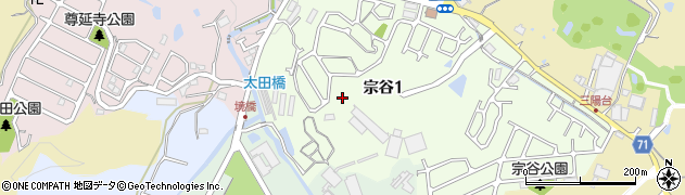 大阪府枚方市宗谷周辺の地図