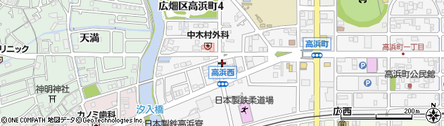 兵庫県姫路市広畑区高浜町周辺の地図