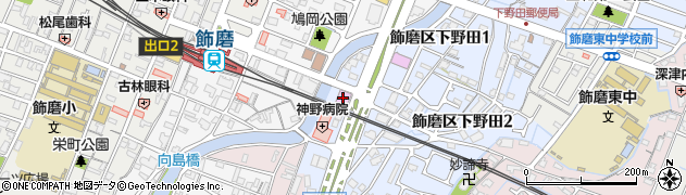 姫路市立図書館　飾磨分館周辺の地図