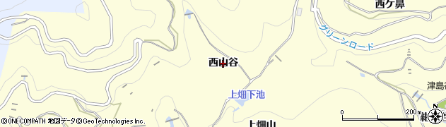 愛知県西尾市東幡豆町（西山谷）周辺の地図