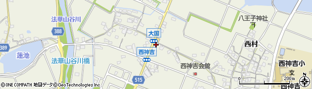 兵庫県加古川市西神吉町大国645周辺の地図