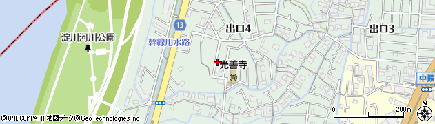 大阪府枚方市出口周辺の地図