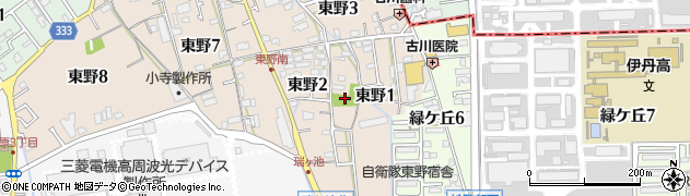 東野公園周辺の地図