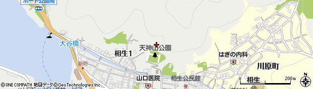 天神山公園周辺の地図