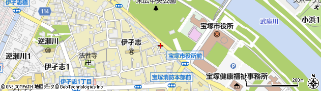宝塚ふーとん周辺の地図