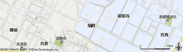 愛知県豊橋市下条東町星野周辺の地図