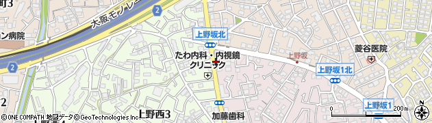 豊中警察署上野東交番周辺の地図