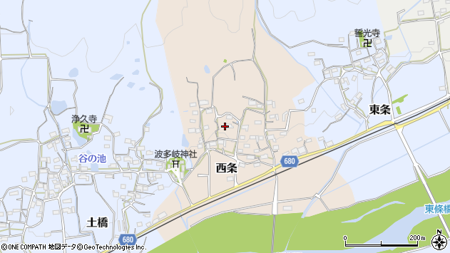 〒518-0014 三重県伊賀市西条の地図