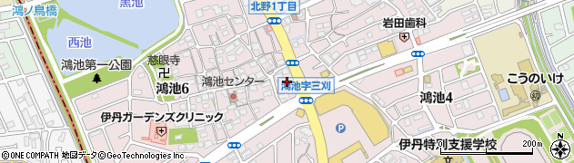 伊丹産業株式会社　セルフ鴻池ＳＳ周辺の地図