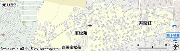兵庫県宝塚市宝松苑5周辺の地図