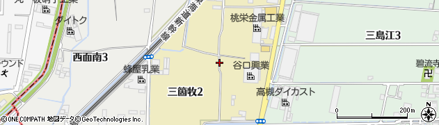 大阪府高槻市三箇牧周辺の地図