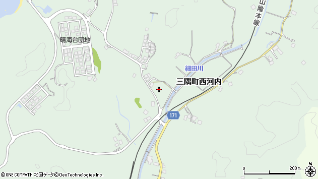 〒699-3223 島根県浜田市三隅町西河内の地図