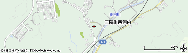 島根県浜田市三隅町西河内周辺の地図