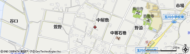 愛知県豊橋市石巻本町（中屋敷）周辺の地図