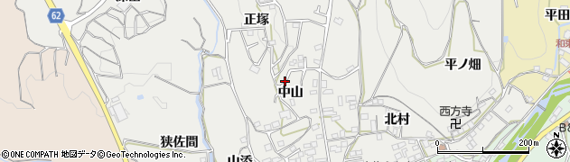 京都府和束町（相楽郡）別所（中山）周辺の地図