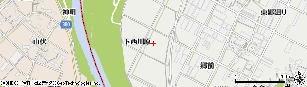 愛知県豊橋市下条西町（下西川原）周辺の地図