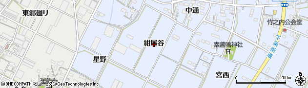 愛知県豊橋市下条東町紺屋谷周辺の地図