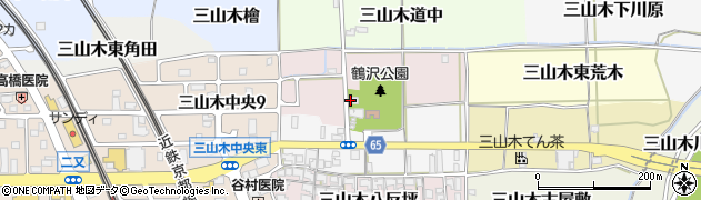 京都府京田辺市三山木塔ノ島周辺の地図