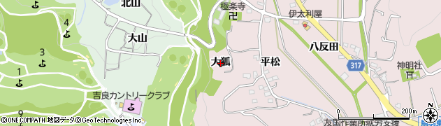 愛知県西尾市鳥羽町（大狐）周辺の地図