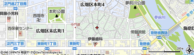 兵庫県姫路市広畑区末広町周辺の地図