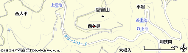 愛知県西尾市東幡豆町（西ケ鼻）周辺の地図