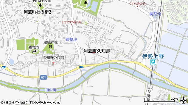 〒510-0312 三重県津市河芸町久知野の地図