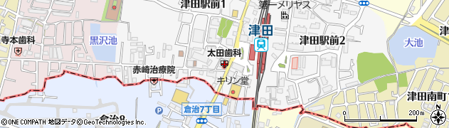 無名屋 津田駅前店周辺の地図