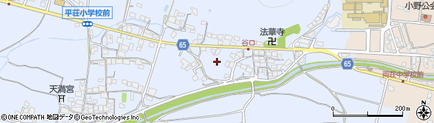 兵庫県加古川市平荘町（山角）周辺の地図