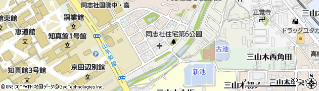 京都府京田辺市三山木七瀬川周辺の地図