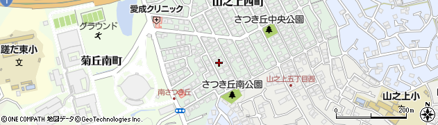大阪府枚方市山之上西町25周辺の地図