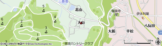 愛知県西尾市吉良町小山田（大山）周辺の地図