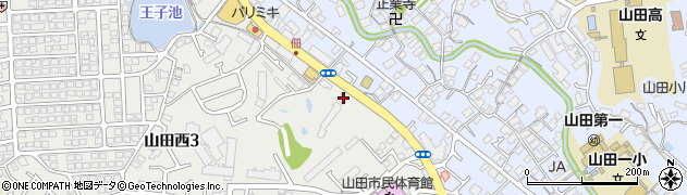 忠次郎　吹田・山田西店周辺の地図