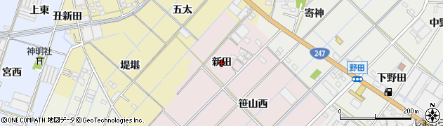 愛知県西尾市一色町惣五郎（新田）周辺の地図