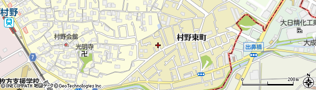 大阪府枚方市村野東町20周辺の地図