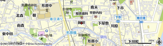 愛知県蒲郡市形原町前田周辺の地図