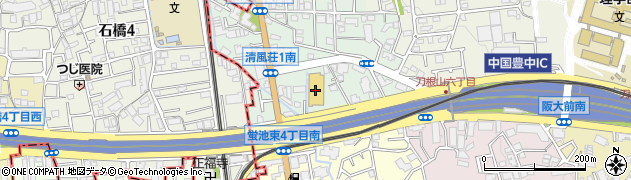 ホームセンターコーナン中環蛍池店周辺の地図