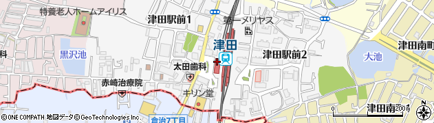 津田駅周辺の地図