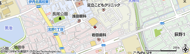 木村ゼミナール伊丹北野校周辺の地図