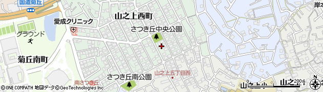 大阪府枚方市山之上西町16周辺の地図