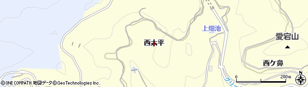 愛知県西尾市東幡豆町（西大平）周辺の地図