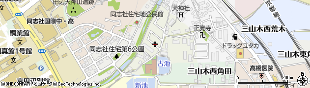京都府京田辺市三山木西ノ河原周辺の地図