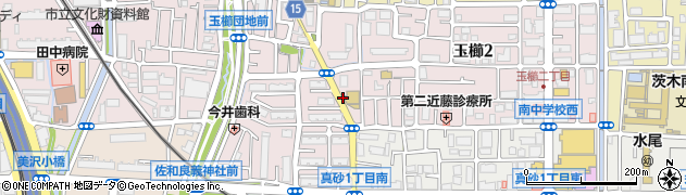 茨木市立　玉櫛公民館周辺の地図