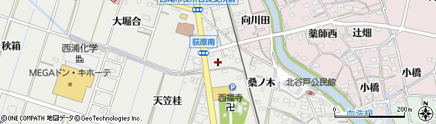 愛知県西尾市吉良町荻原桐杭43周辺の地図