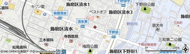 マンツーマン学習センター　飾磨本校周辺の地図