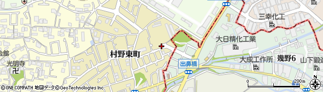 大阪府枚方市村野東町70周辺の地図