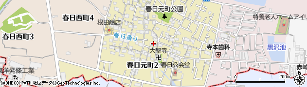 大阪府枚方市春日元町周辺の地図