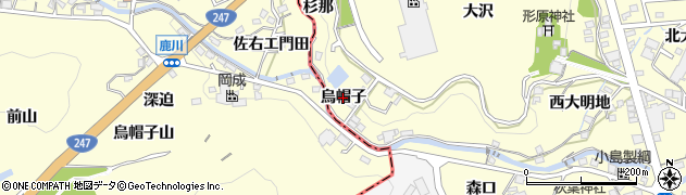 愛知県蒲郡市形原町（烏帽子）周辺の地図