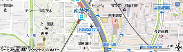 株式会社白洋舎　南茨木サービス店周辺の地図