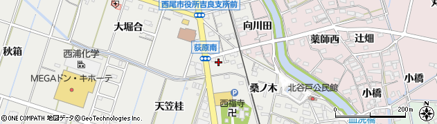 愛知県西尾市吉良町荻原桐杭45周辺の地図