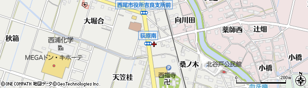 愛知県西尾市吉良町荻原桐杭44周辺の地図